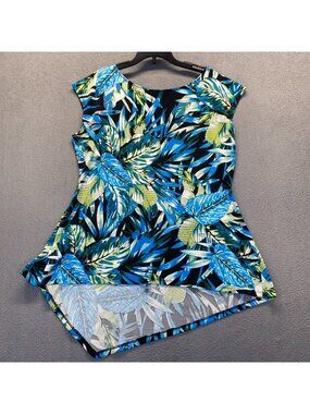 Jules & Leopold Women’s Blouse Floral Top Size M Sleeveless Multicolor  Stretch